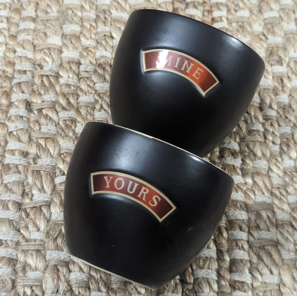 5/$20 Set Of "Yours" & "Mine" Baileys Irish Cream Sipping Mugs  Cups